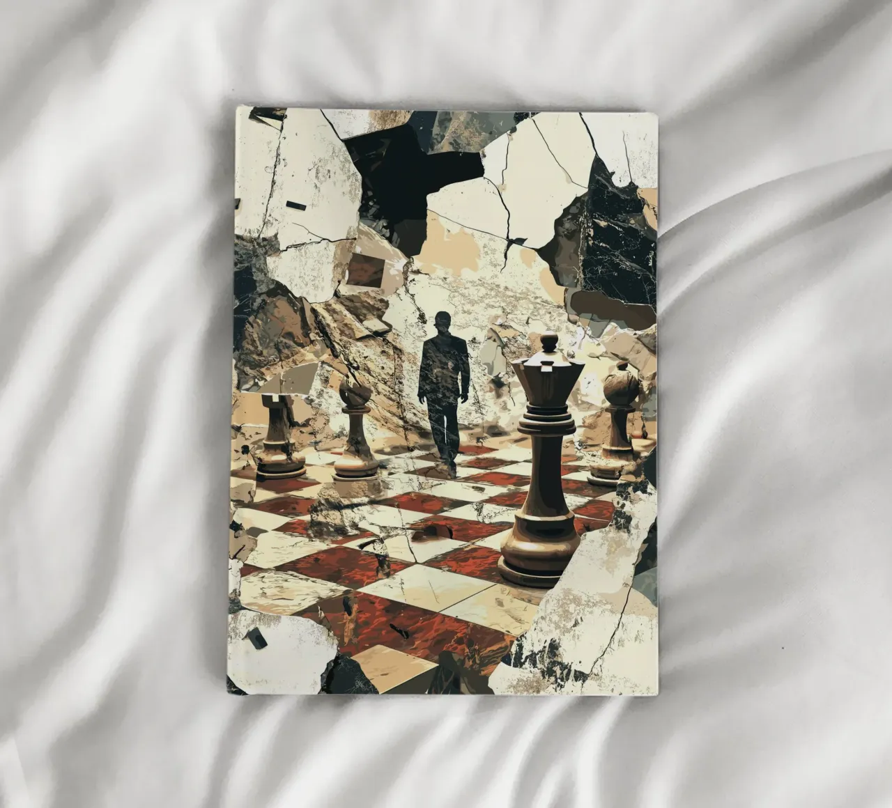 Man in the chess labyrinth notebook by pixelbull - medieval art and more