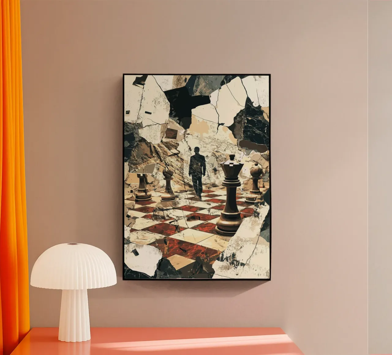 L'uomo nel labirinto degli scacchi plexiglass da pixelbull - medieval art and more