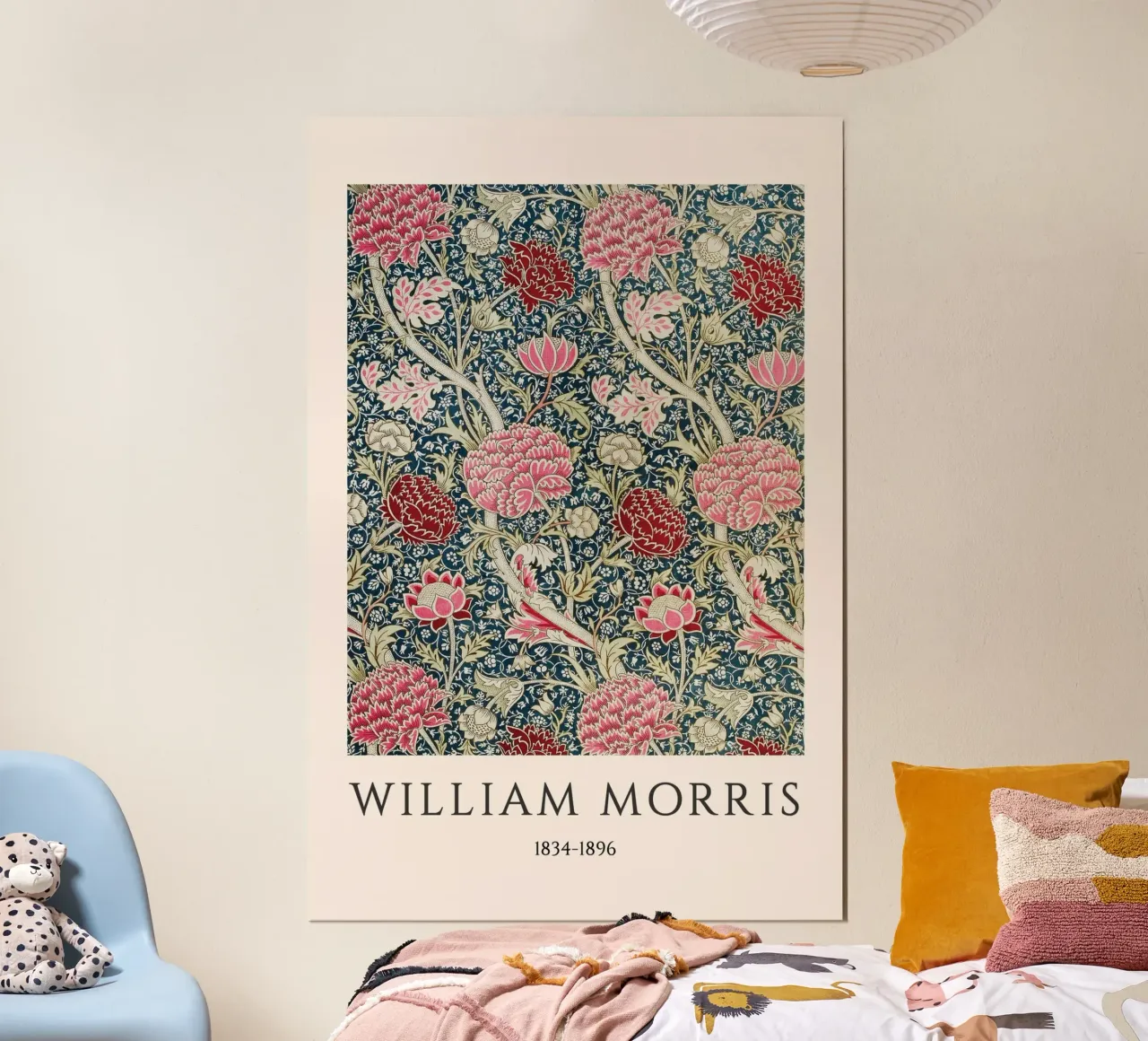 William Morris Rosso Rosa Stampa floreale vittoriana poster da vintagepod