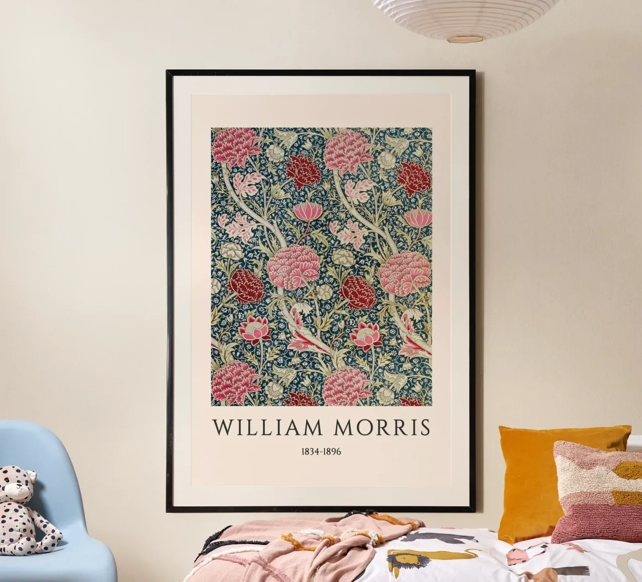 William Morris Rosso Rosa Stampa floreale vittoriana poster da vintagepod