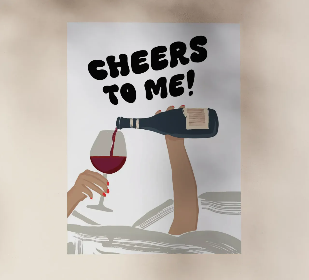Cheers to me! Backlit Folie von XOXO Arte delicious
