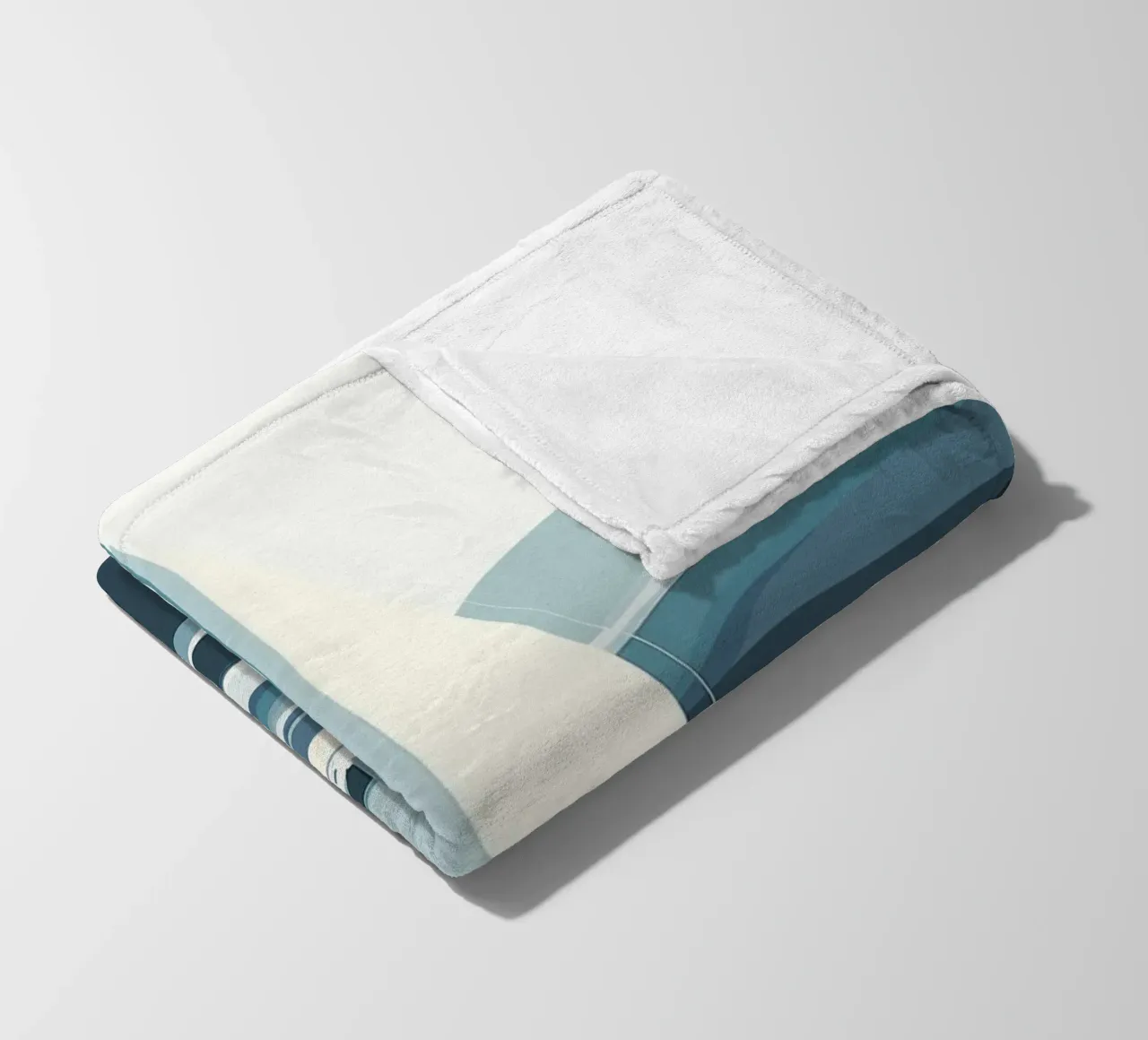 Barca a vela su un oceano stilizzato coperta in pile da pixelbull - medieval art and more