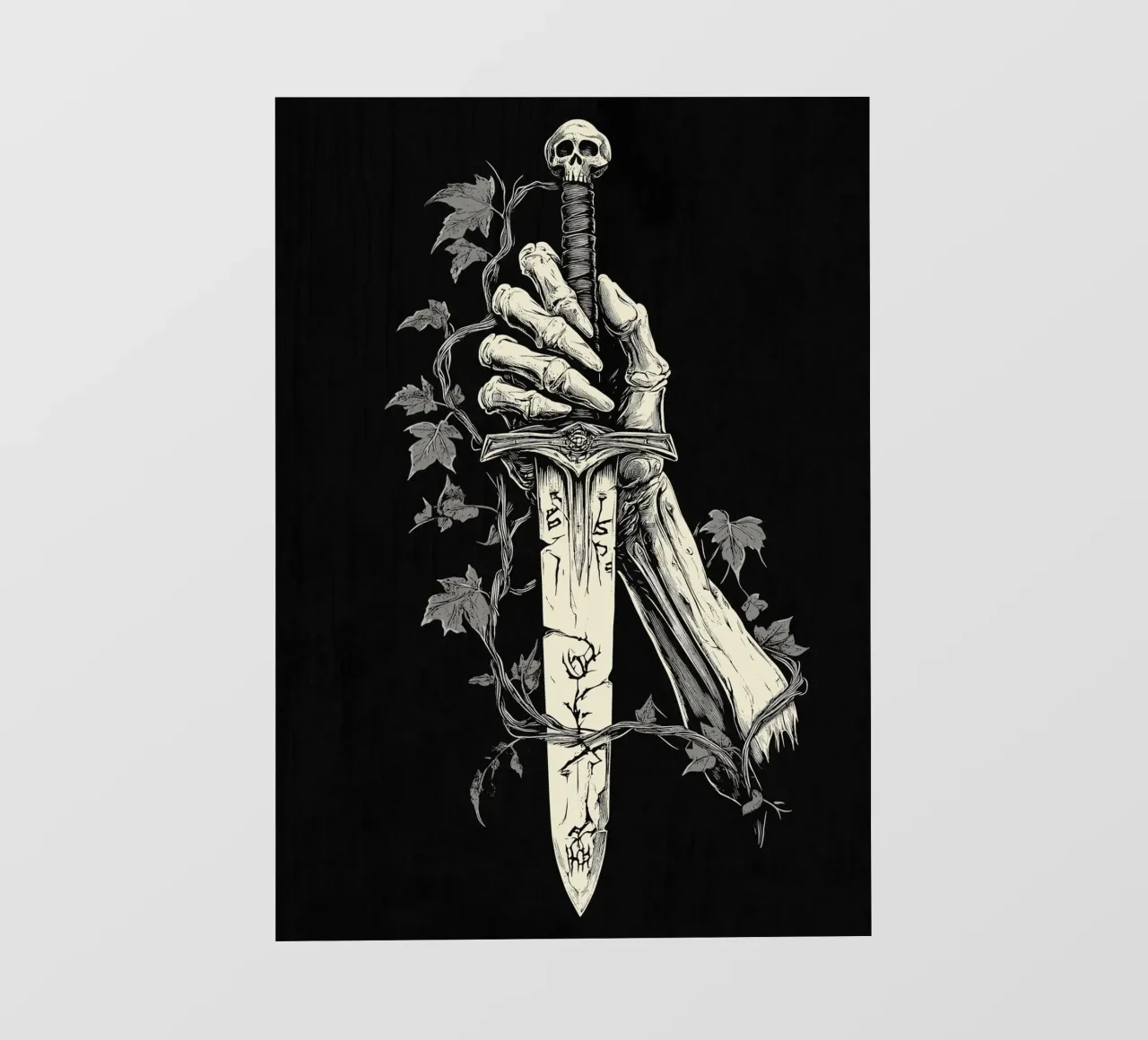 Lo scheletro prende la spada maledetta pellicola backlit da pixelbull - medieval art and more