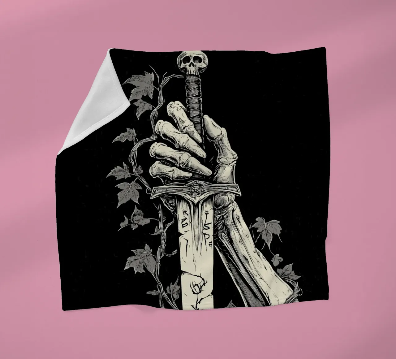 Lo scheletro prende la spada maledetta coperta in pile da pixelbull - medieval art and more