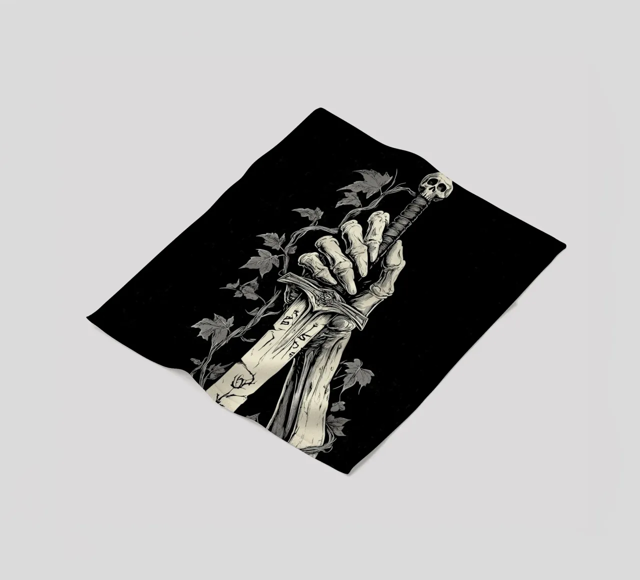 Lo scheletro prende la spada maledetta coperta in pile da pixelbull - medieval art and more