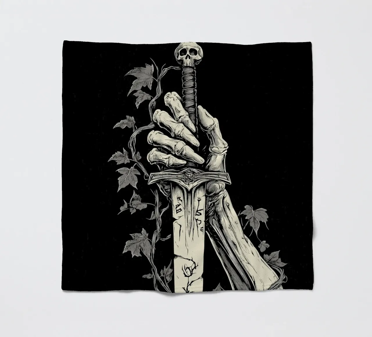 Lo scheletro prende la spada maledetta coperta in pile da pixelbull - medieval art and more