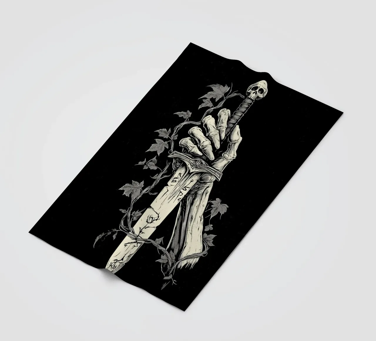 Lo scheletro prende la spada maledetta coperta in pile da pixelbull - medieval art and more