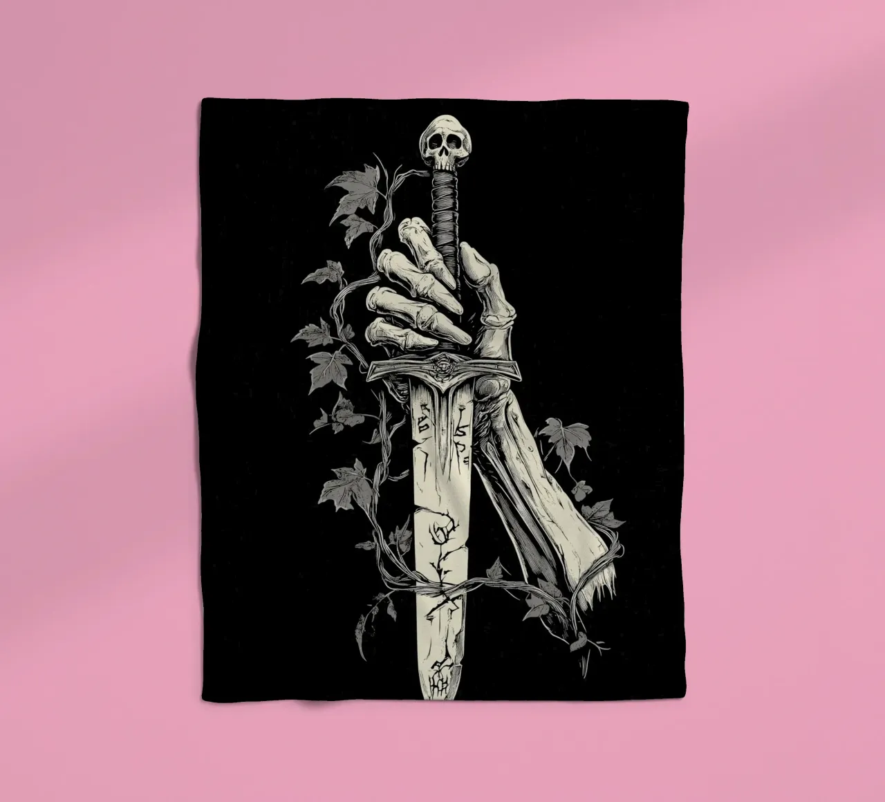 Lo scheletro prende la spada maledetta coperta in pile da pixelbull - medieval art and more