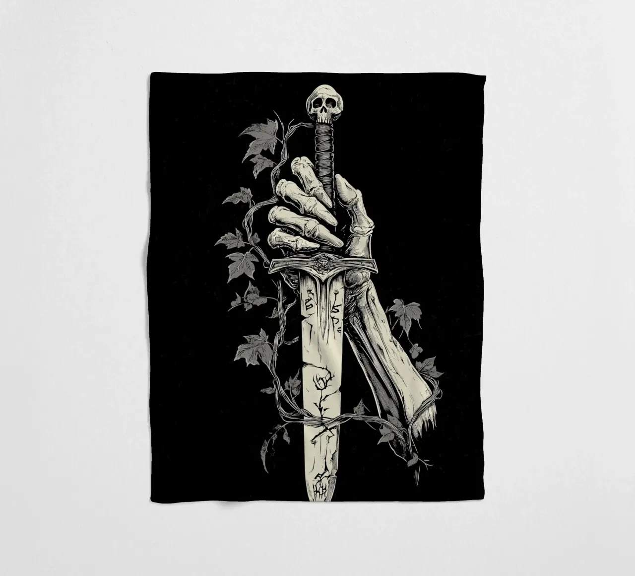 Lo scheletro prende la spada maledetta coperta in pile da pixelbull - medieval art and more