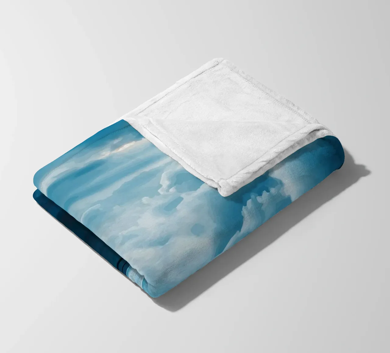 WC celeste in un mare di nuvole coperta in pile da pixelbull - medieval art and more