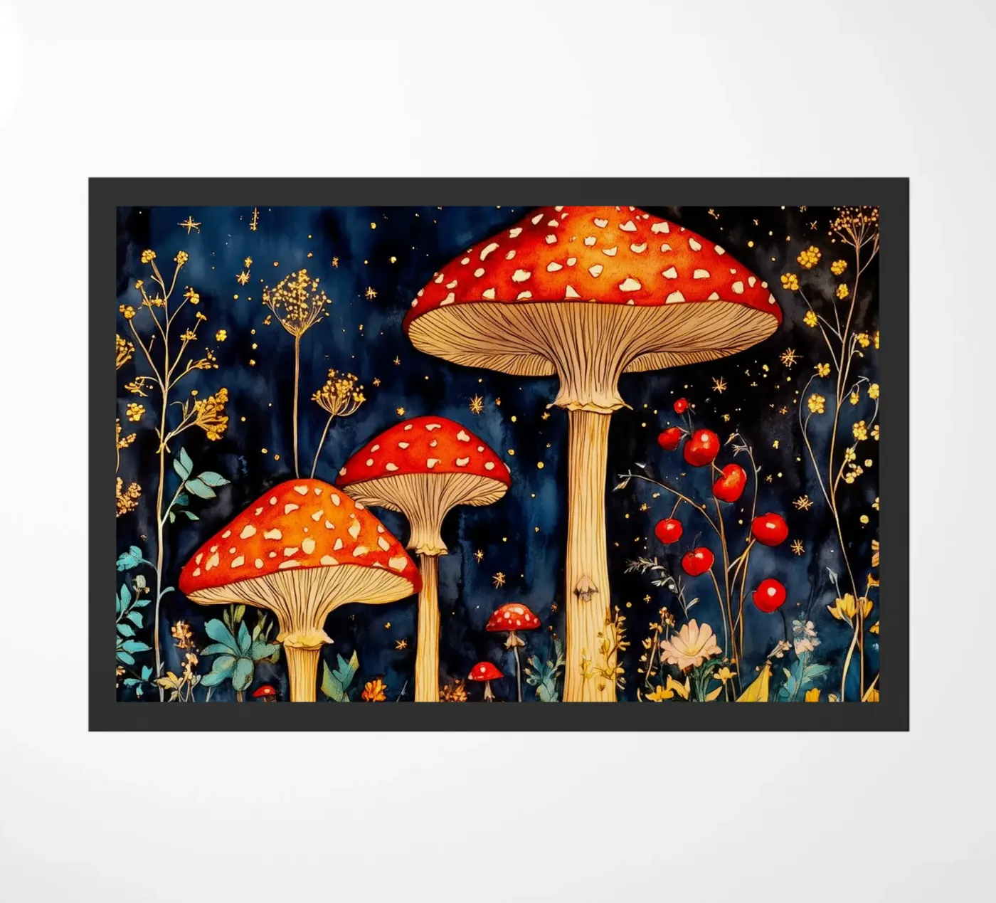 Mushrooms deurmat van Justyna Jaszke JBJart