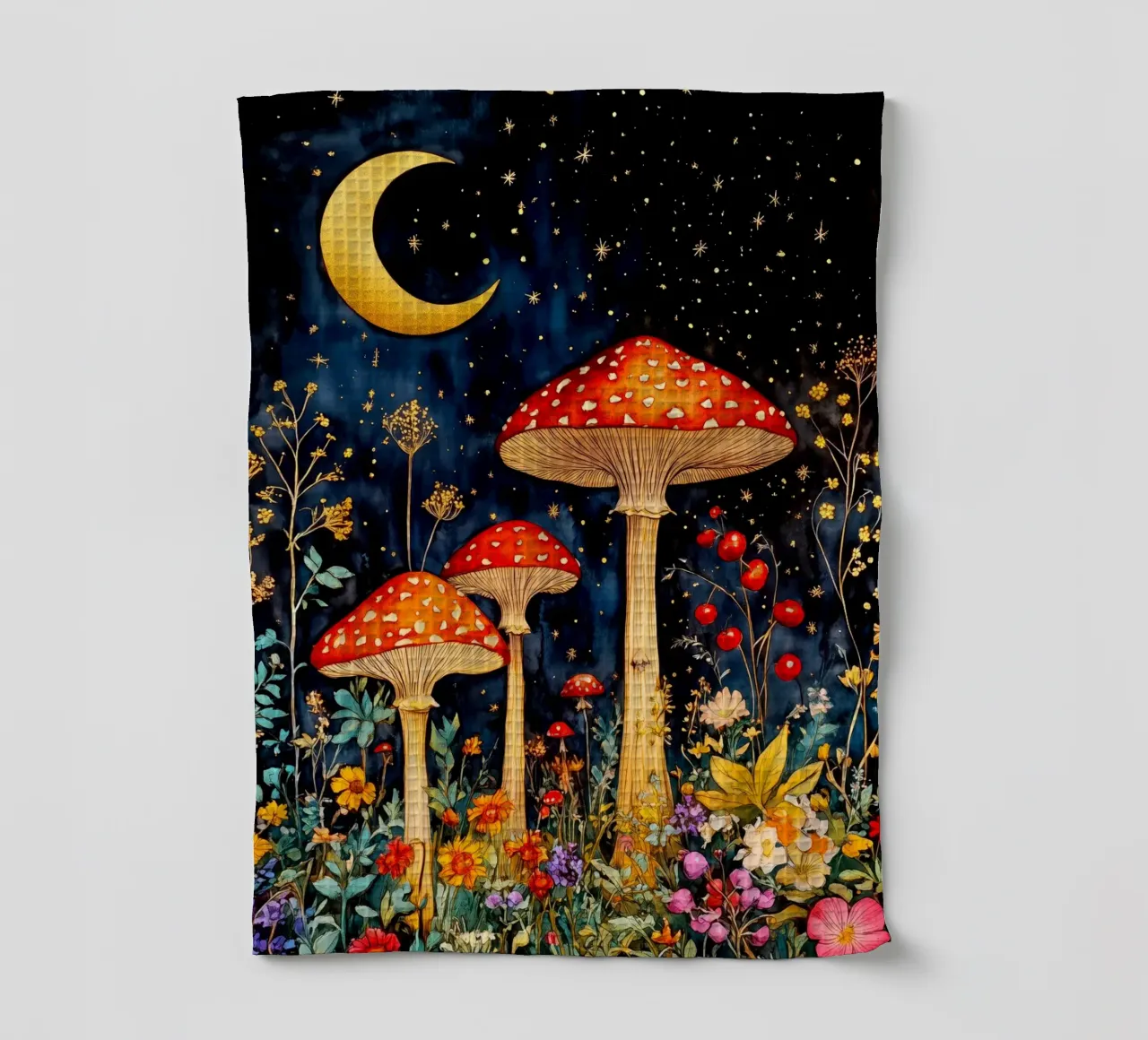 Funghi canovaccio da cucina da Justyna Jaszke JBJart