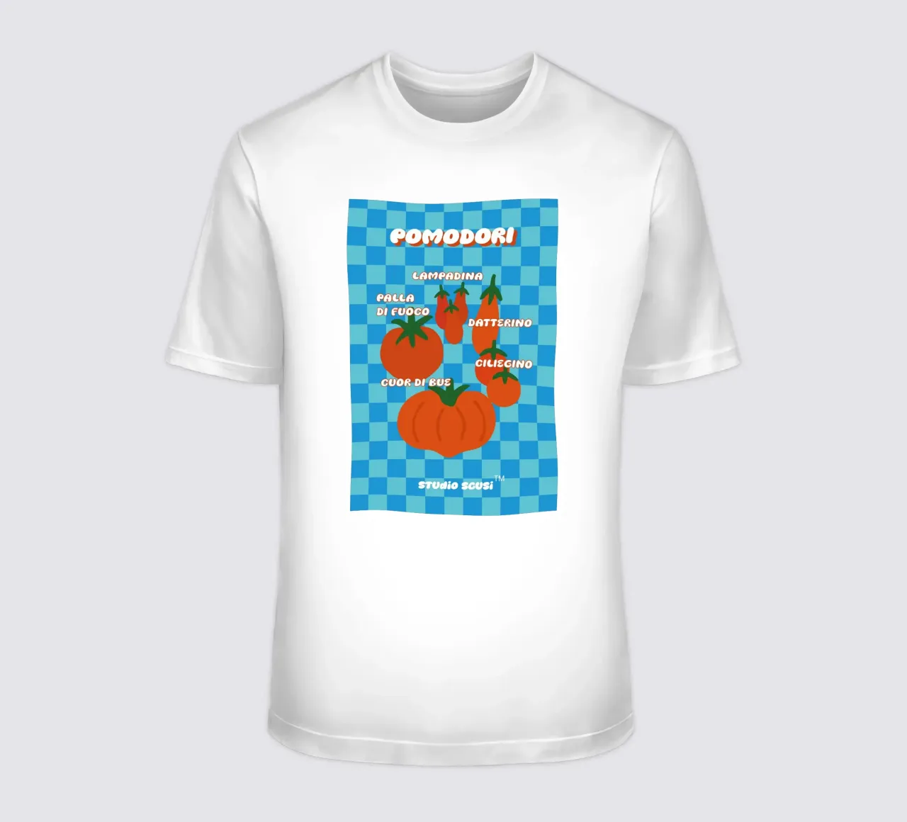 Tomato Types Italian - Pomodoro t-shirt da studio scusi