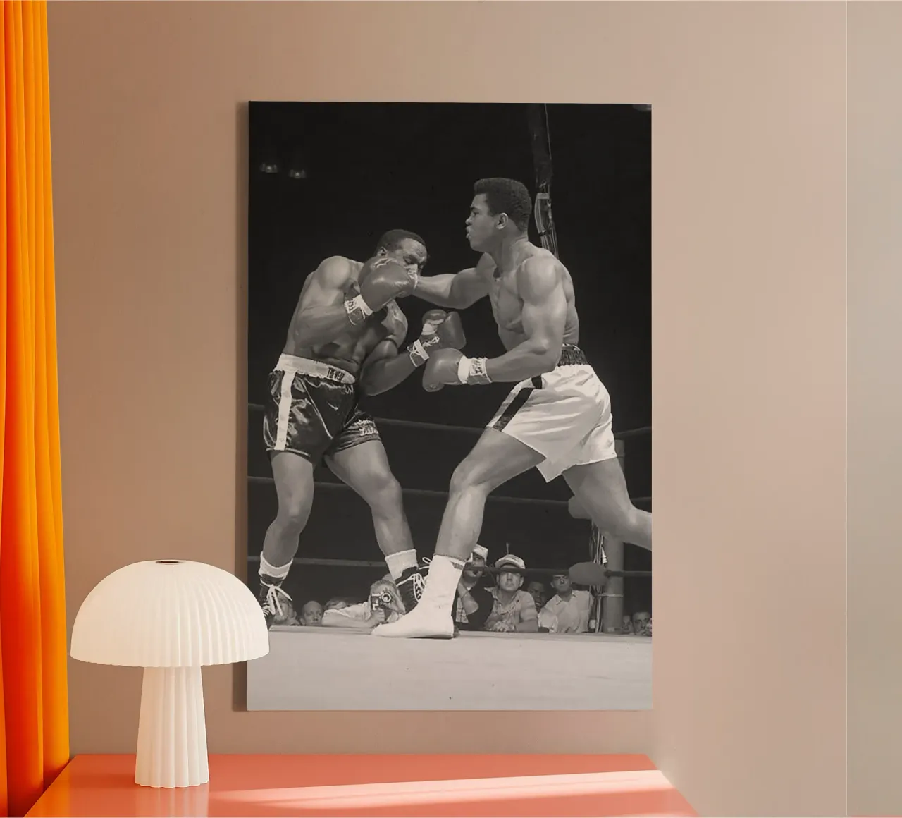La pelea que no viste 07 de junio de 1965 lienzo con Marco flotante de tobyrmattie