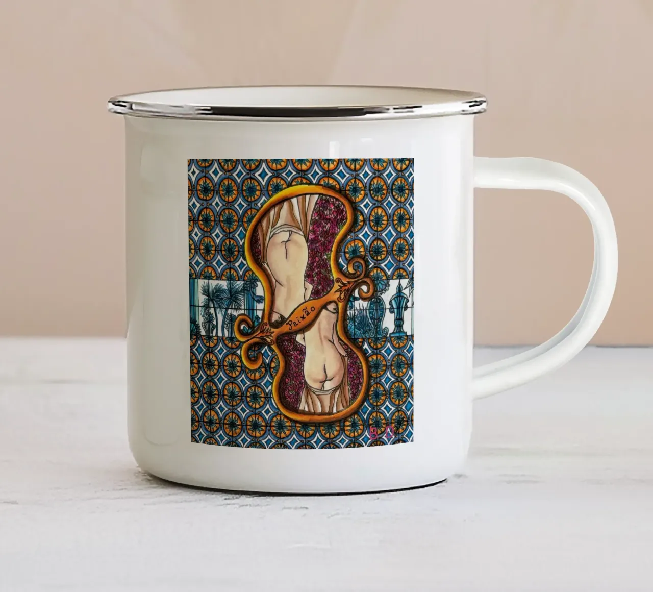 Passione femminile tazza in smalto da Amseldsg