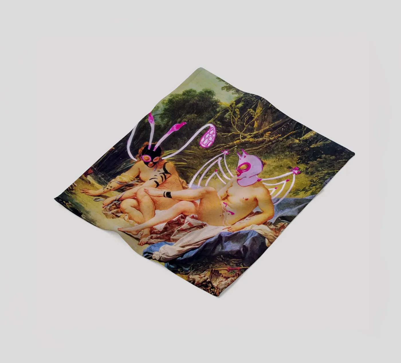 Mit oder ohne dich Fleecedecke von Trash is dada Official