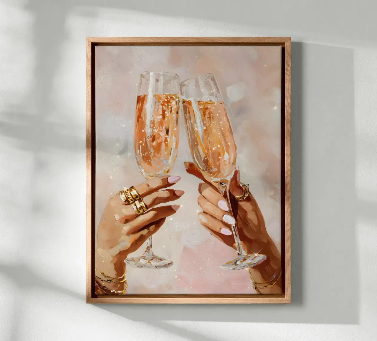 Cheers to Elegance tela con Cornice a cassetta da Gypsy Galleria