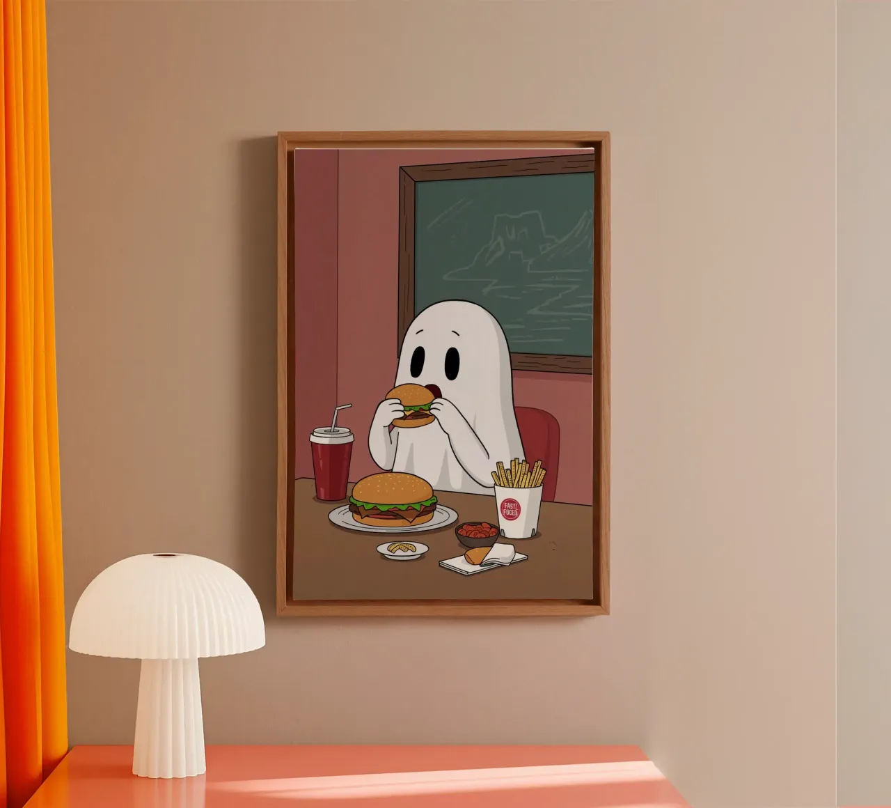 Fast Boo-d canvas with Floater frame by DesignDoodle