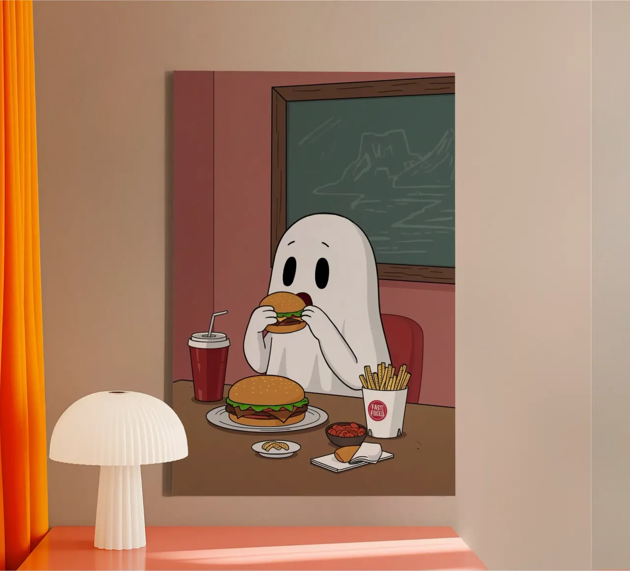 Fast Boo-d canvas with Floater frame by DesignDoodle