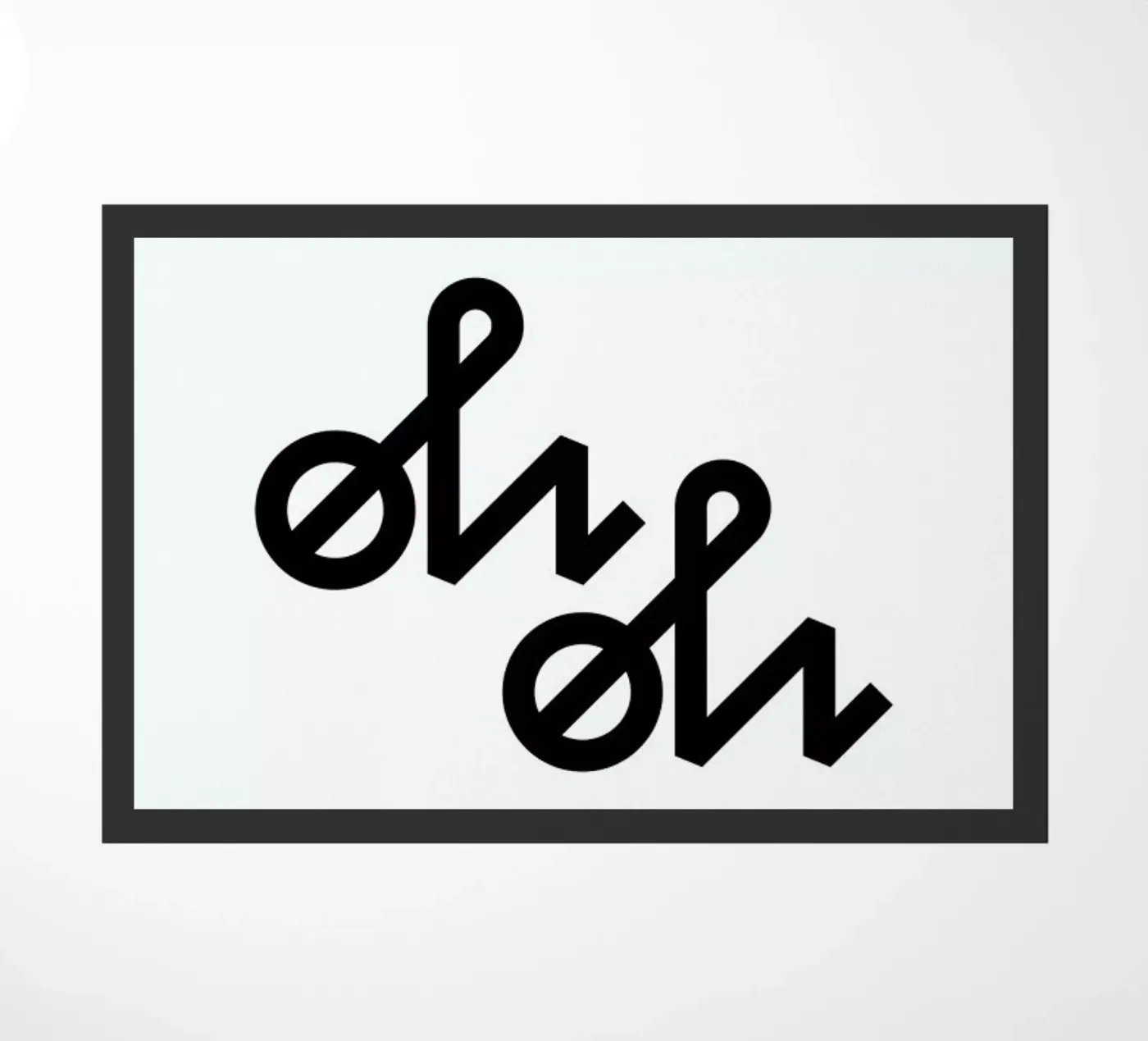 Oh Oh deurmat van BLAEK Design Studio