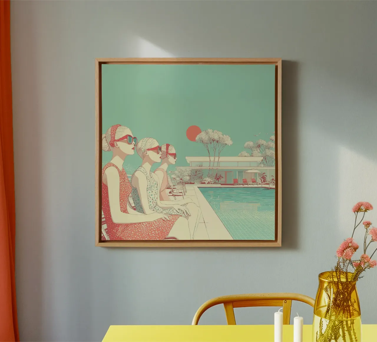 Californian Spring canvas with Floater frame by Rita