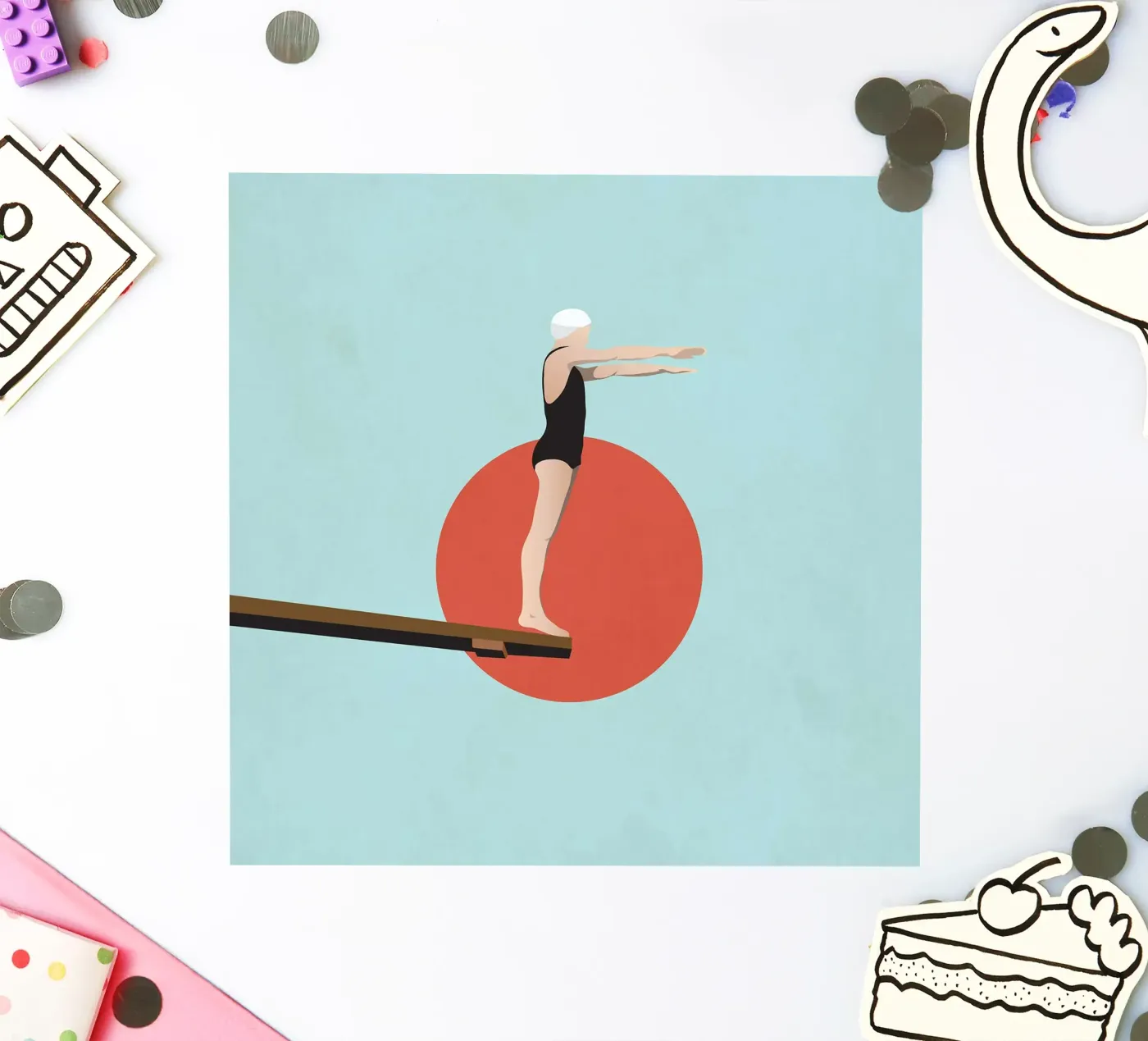 Diving board sticker by Rita
