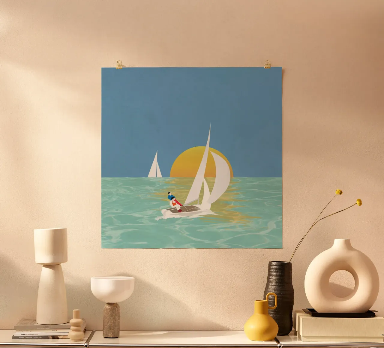 Emozioni di libertà poster con telaio in alluminio da Rita