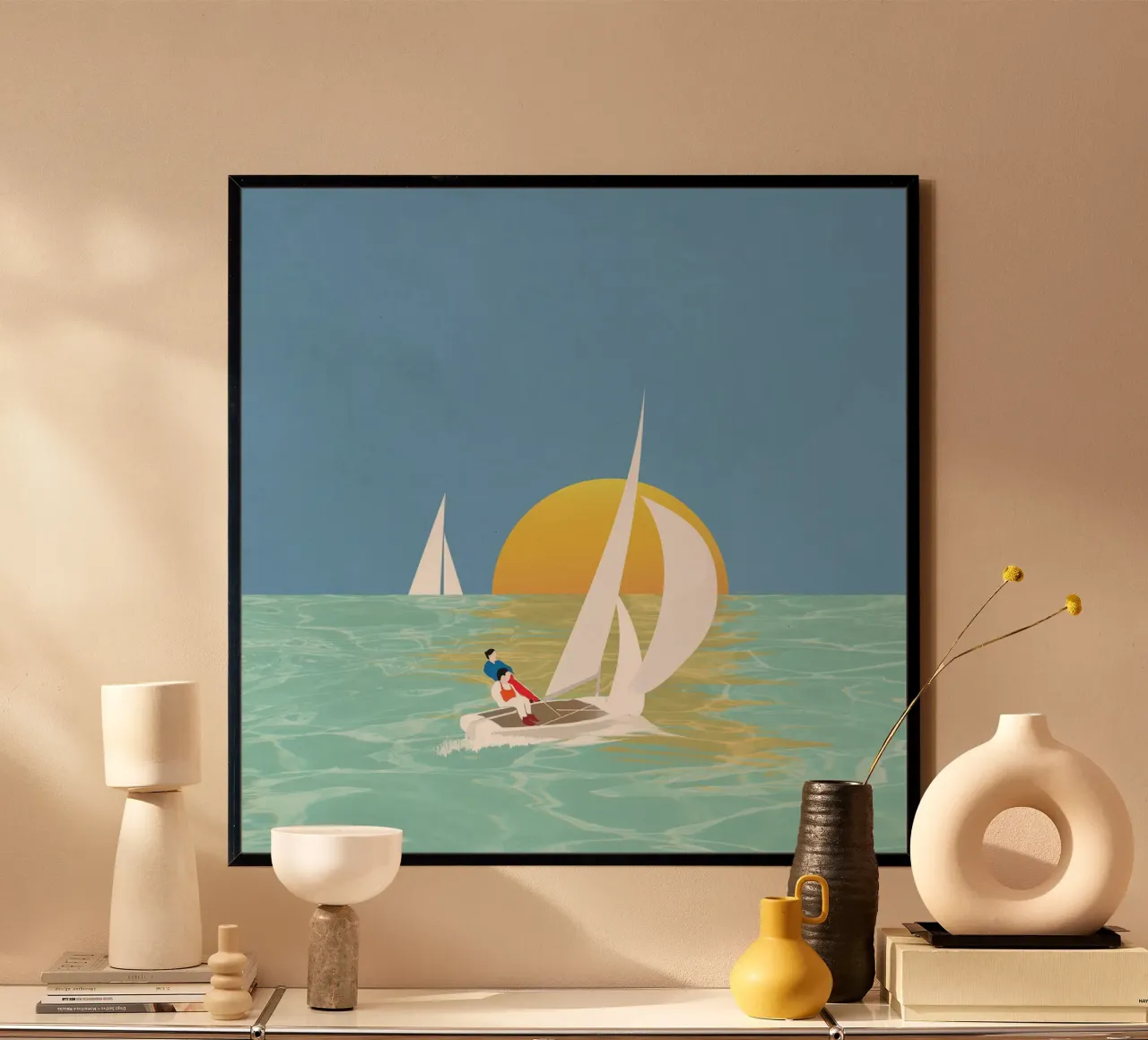 Emozioni di libertà poster con telaio in alluminio da Rita
