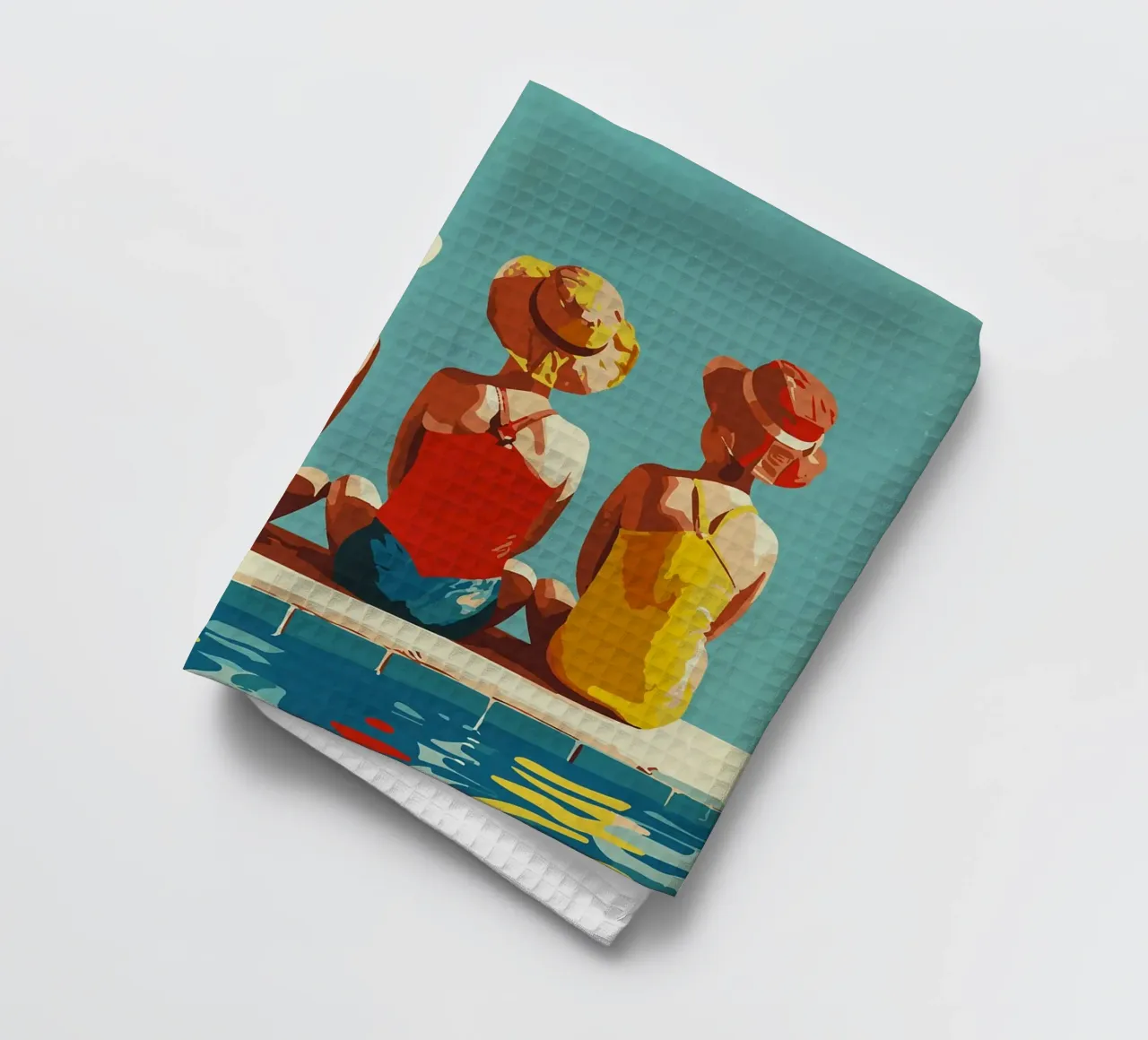 Ragazze in piscina canovaccio da cucina da Rita