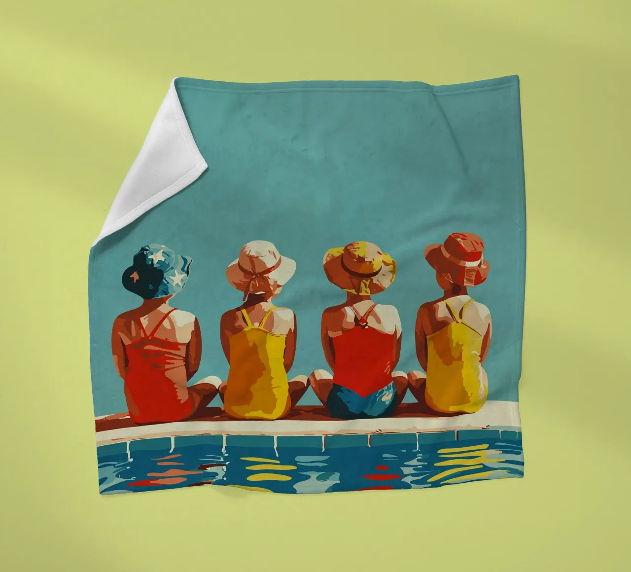 Ragazze in piscina coperta in pile da Rita