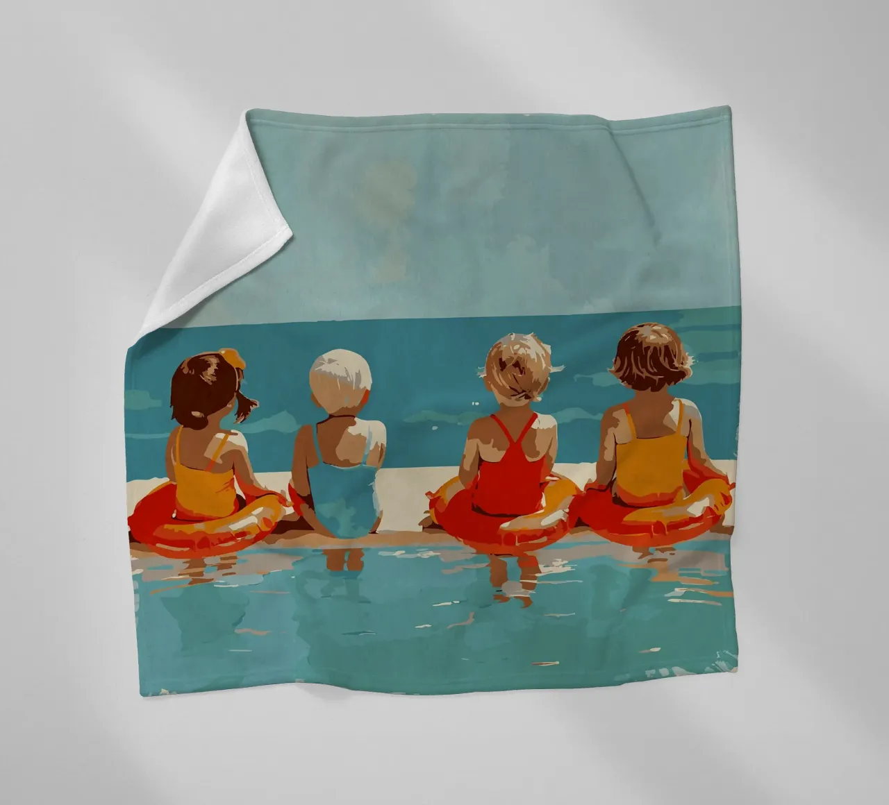 Momenti felici in piscina coperta in pile da Rita