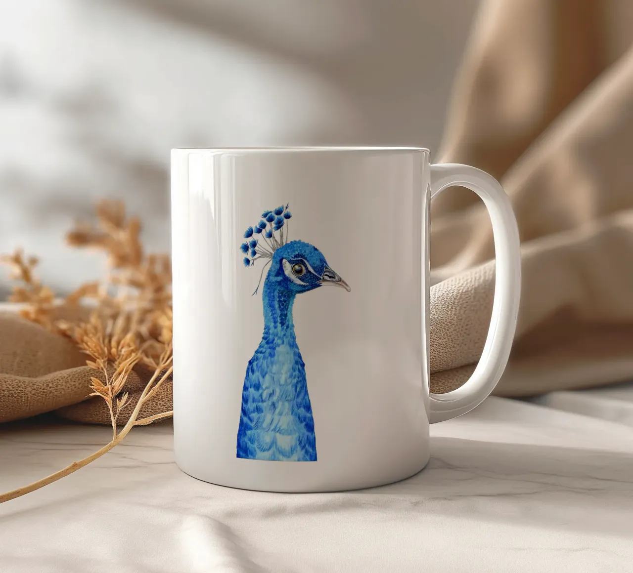 Vasile il pavone tazza in ceramica da Ivona Maris
