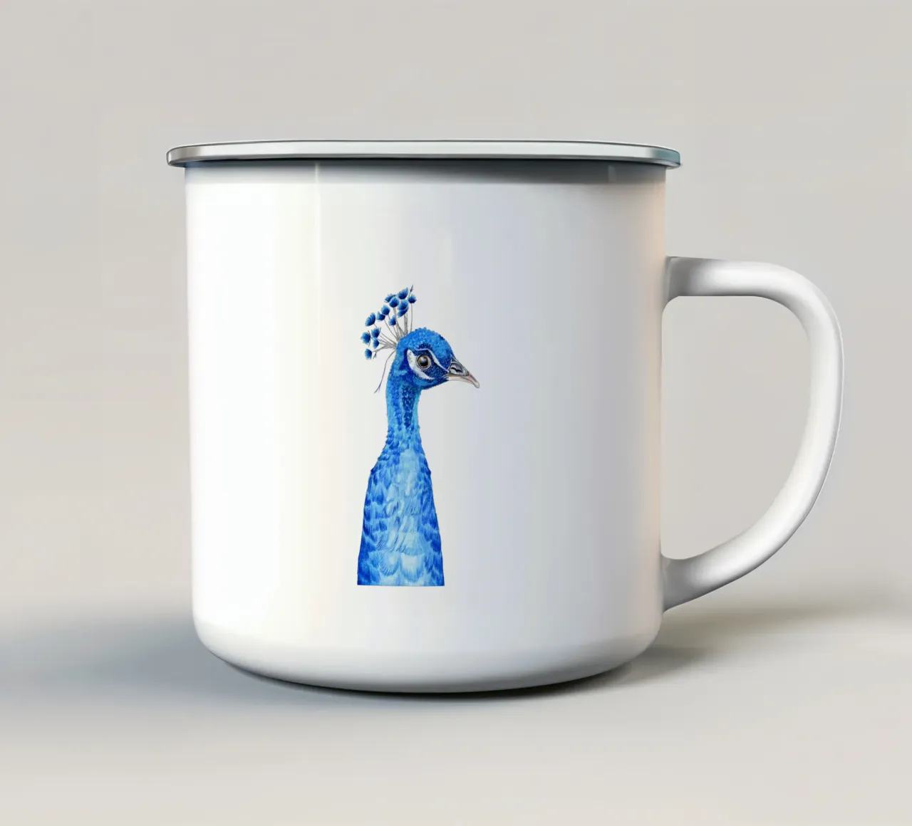 Vasile il pavone tazza in smalto da Ivona Maris