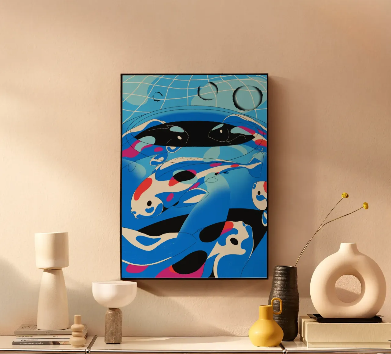 Koi on The Bowl alluminio dibond da illustfire
