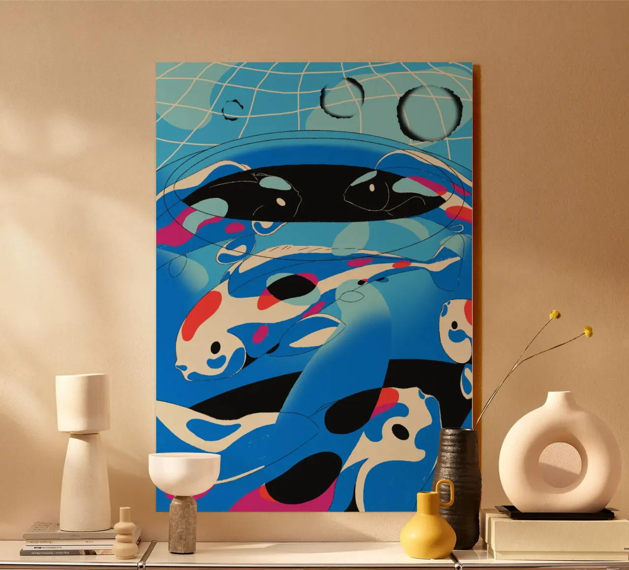Koi on The Bowl alluminio dibond da illustfire