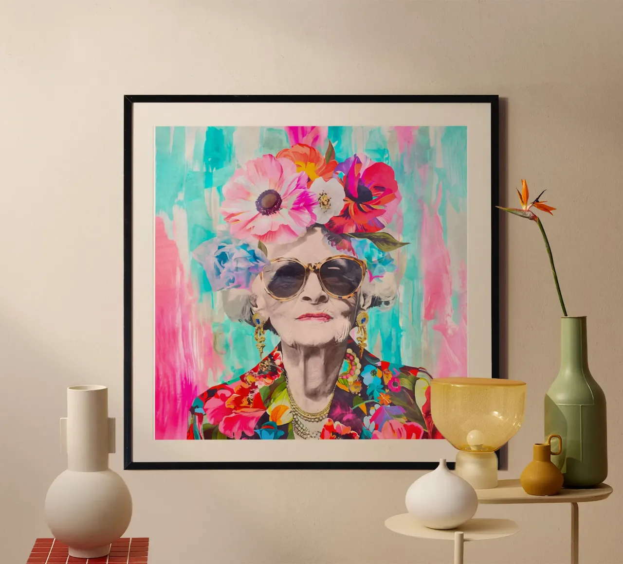 Ritratto femminile senza età Glamour Unbound poster da Andrea Haase Modern Home
