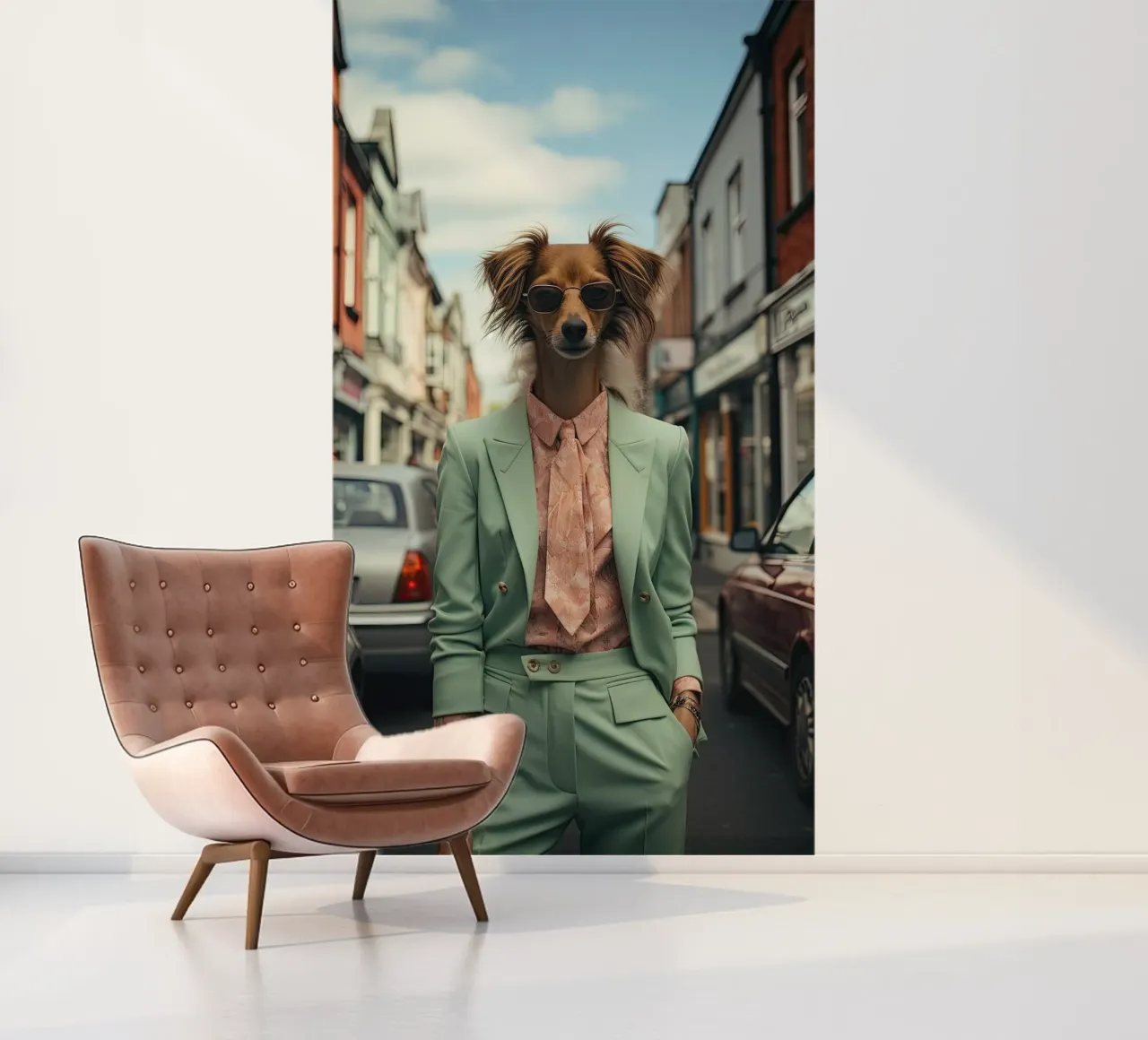 Samuel fotobehang van Affiches Chien Originales – Dogland