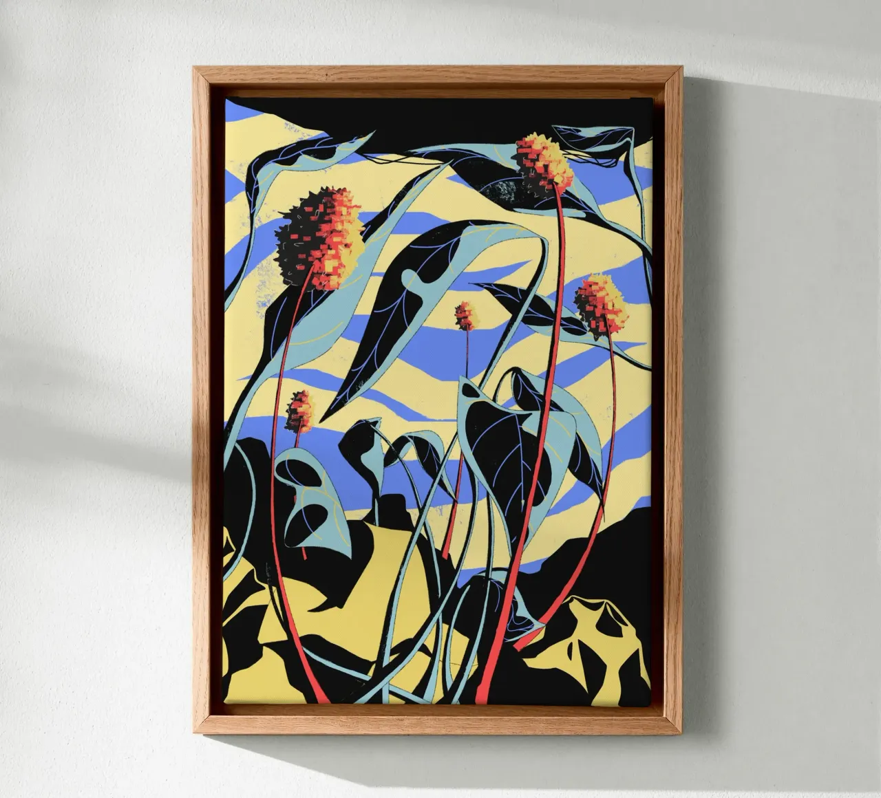 Hill Weeds tela con Cornice a cassetta da illustfire