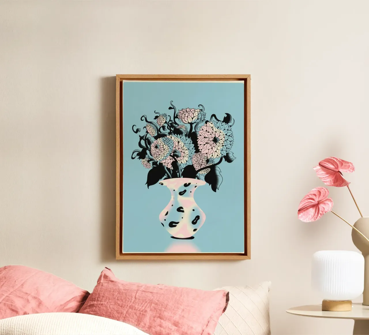 Royal Flowers tela con Cornice a cassetta da illustfire