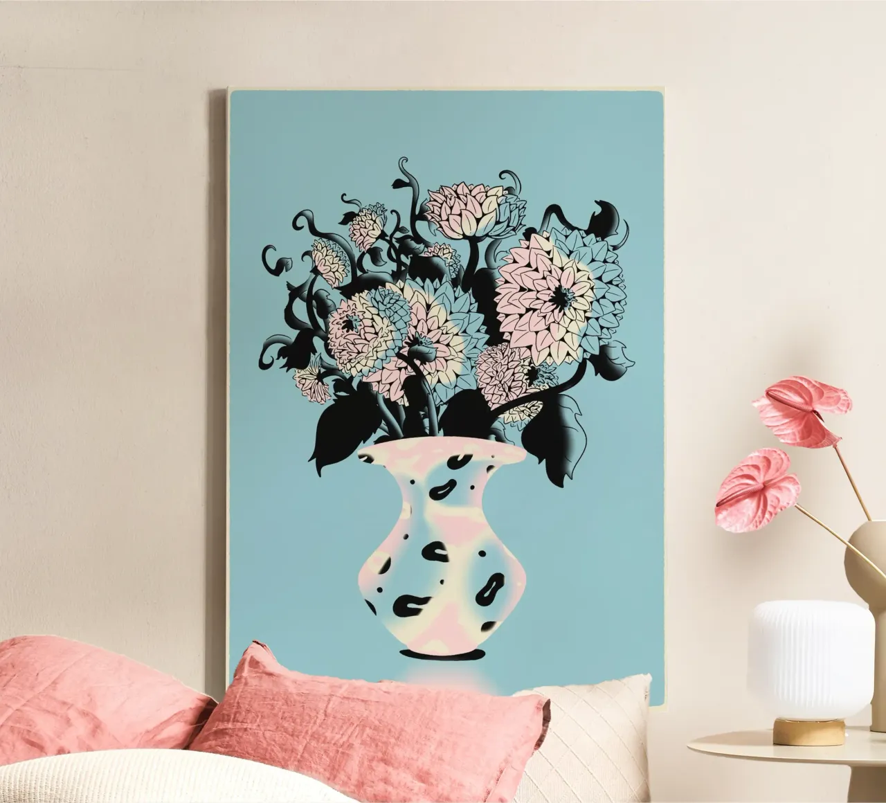 Royal Flowers tela con Cornice a cassetta da illustfire