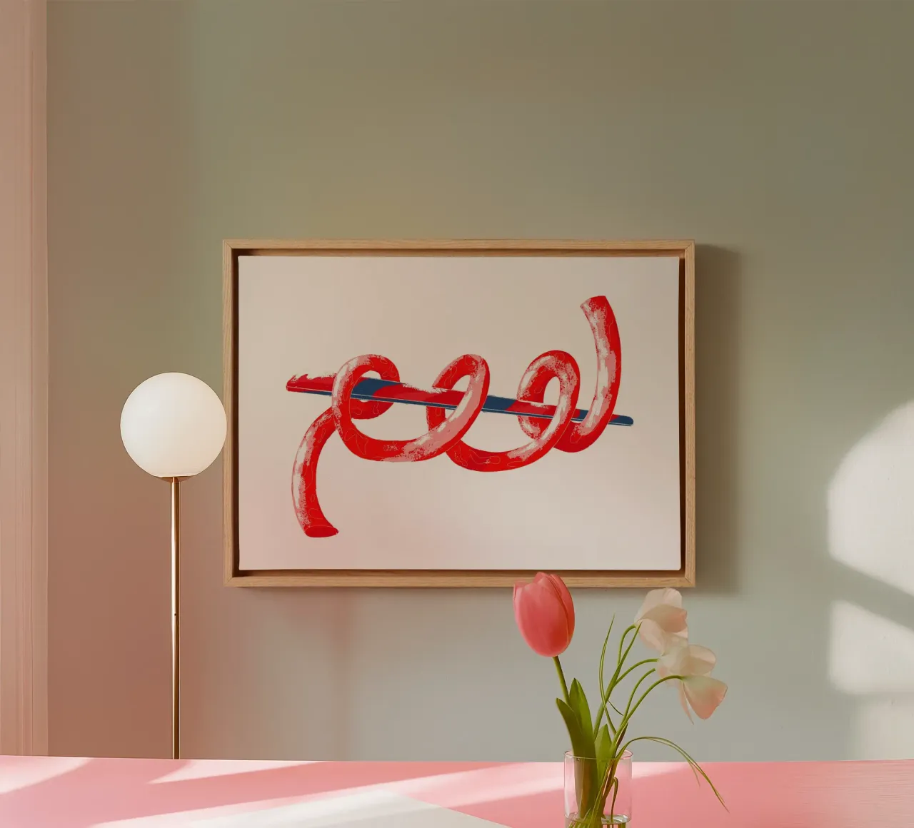 Red tela con Cornice a cassetta da illustfire