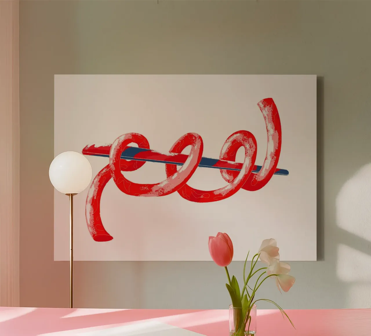 Red tela con Cornice a cassetta da illustfire