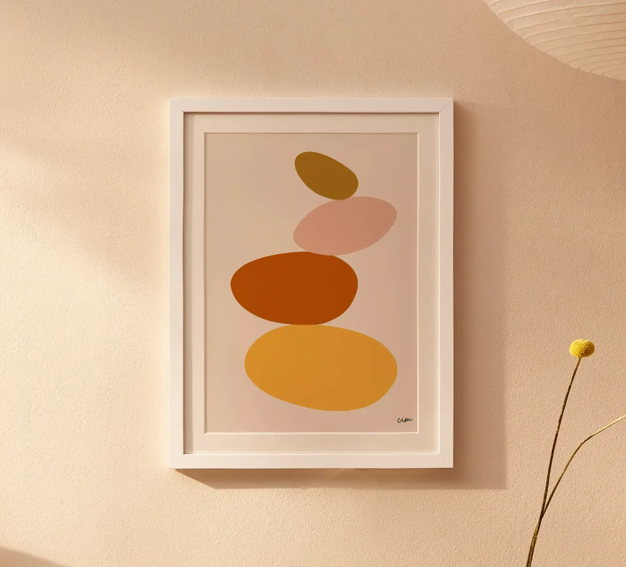 Poster zen feng shui couleurs automne poster con telaio in plastica da cim_art