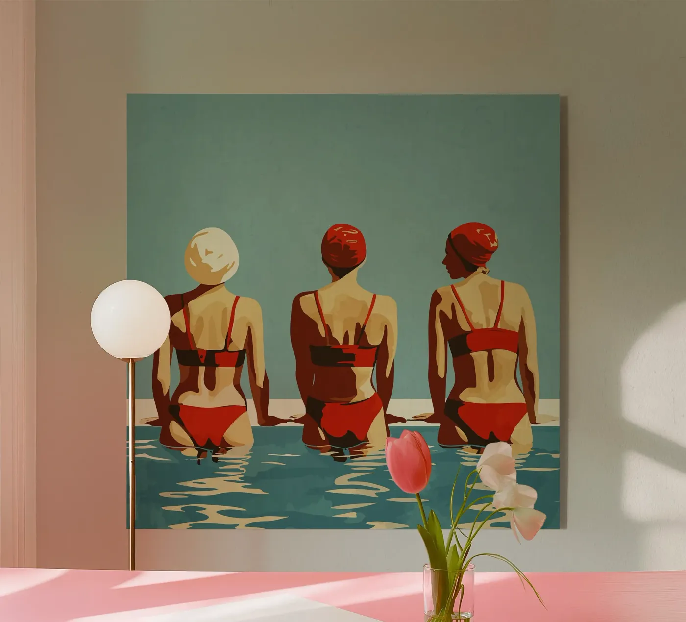 Red acrylic glass by Rita