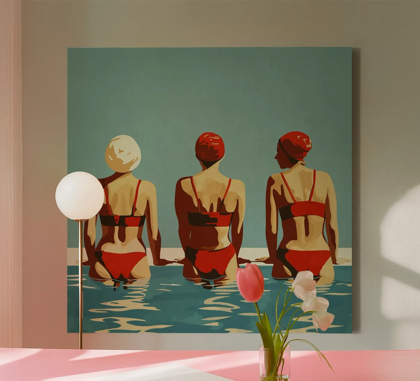 Red canvas by Rita