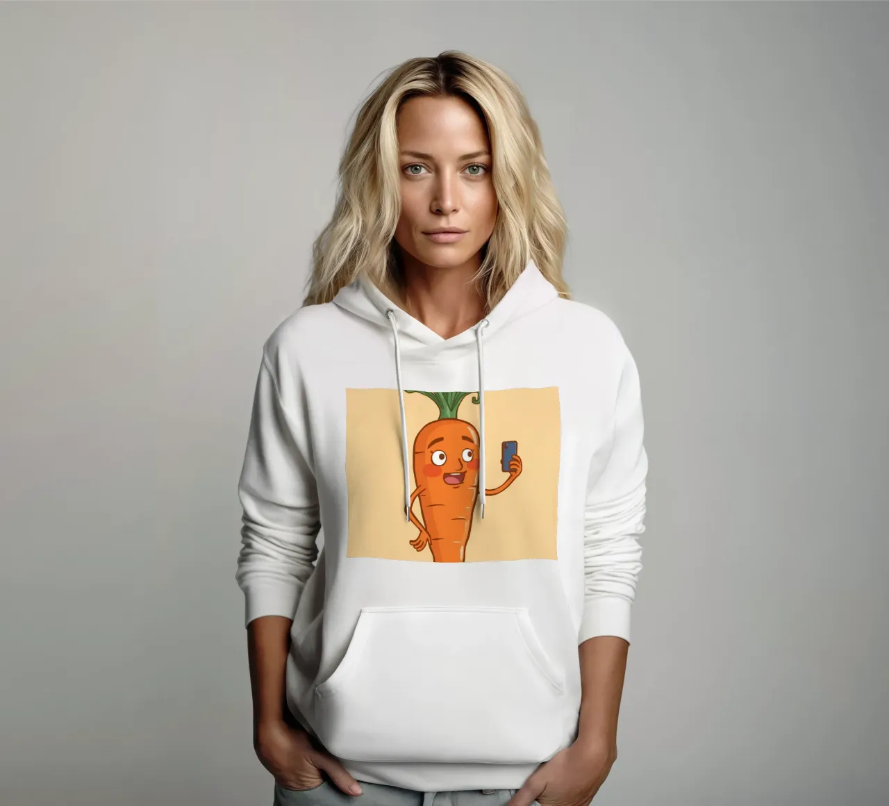 Carota Insta felpa con cappuccio da DesignDoodle