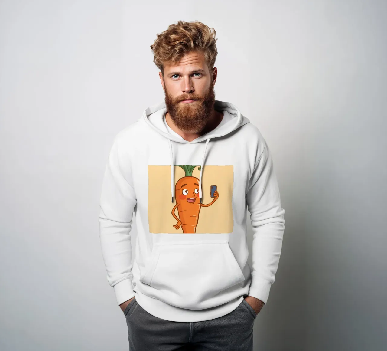 Carota Insta felpa con cappuccio da DesignDoodle