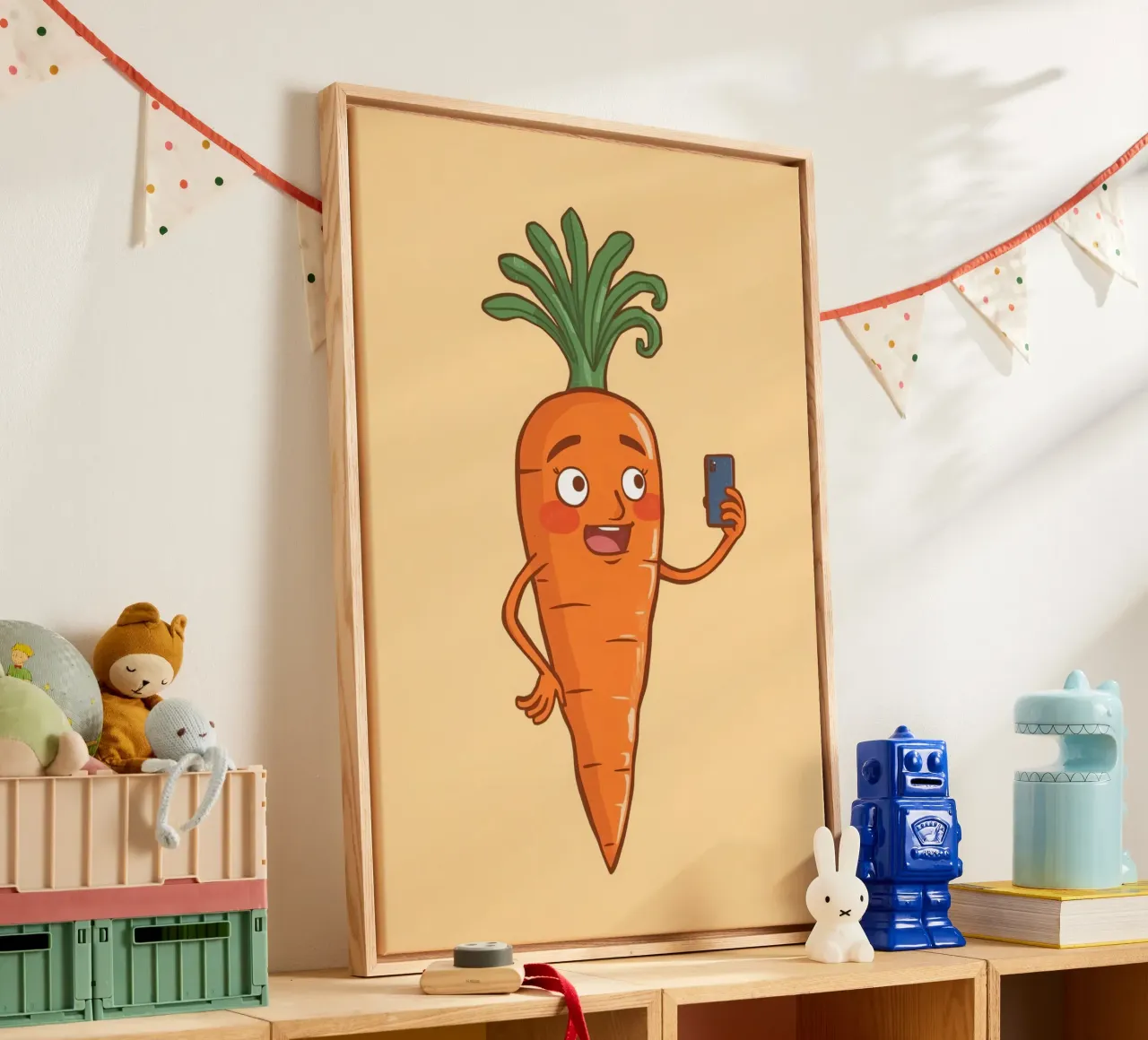 Carota Insta tela con Cornice a cassetta da DesignDoodle
