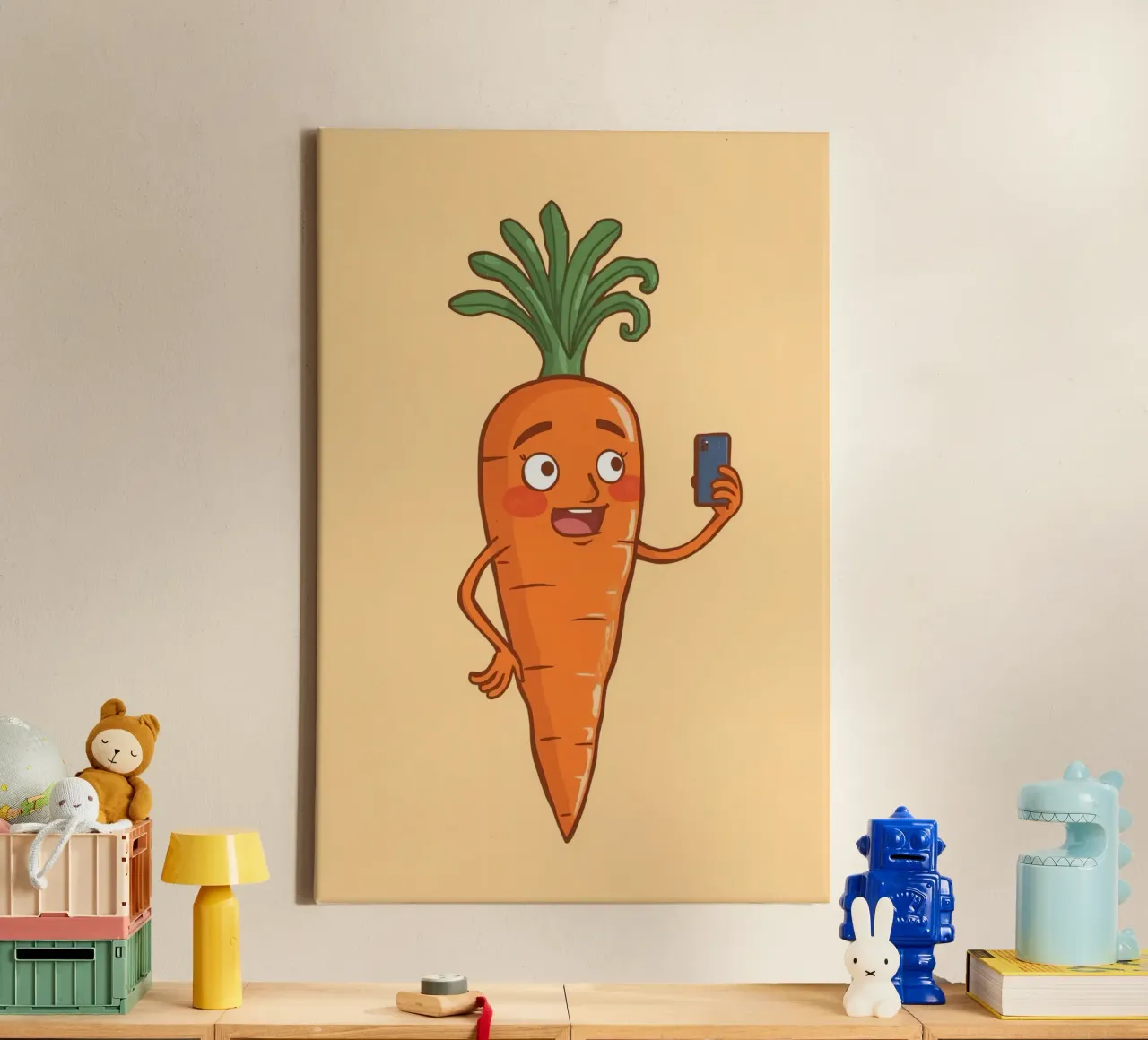 Carota Insta tela con Cornice a cassetta da DesignDoodle