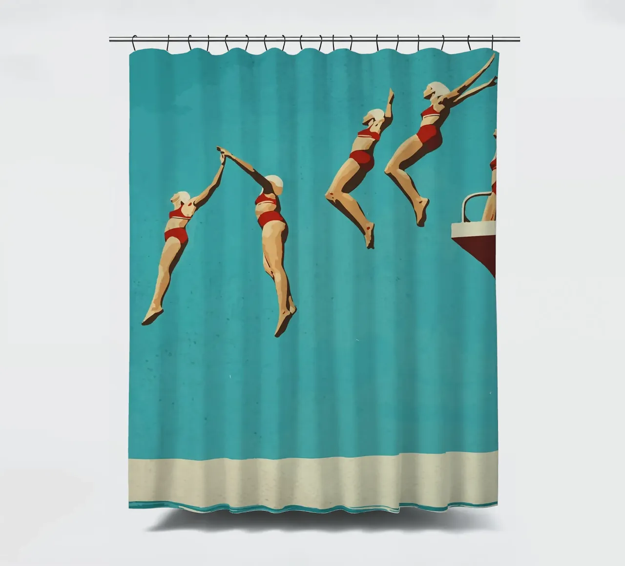 Sequentieller Tauchgang Duschvorhang von Rita